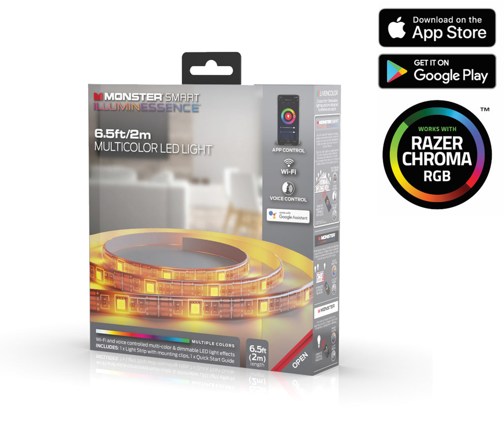 Monster LED Smart 6.5ft Multi-Color Light Strip, Mobile App
