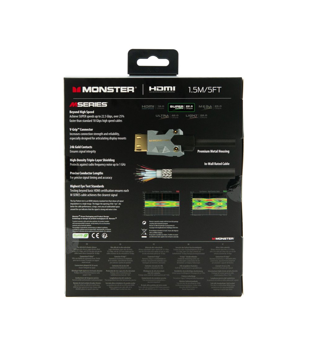MONSTER CABLE HDMI M1000 UHD 4K HDR 22.5GBPS 1.5M