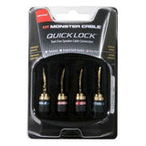 MONSTER QUICKLOCK MKII 4 X FICHES FLEXIBLES OR POUR CABLE ENCEINTE