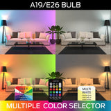 MONSTER ILLUMINESSENCE AMPOULE LED MULTICOLORE ET MULTI BLANC A19 E27