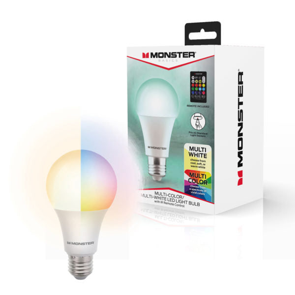 Ampoule LED rechargeable LYS 900 Lumen blanc et multicolore avec téléc –