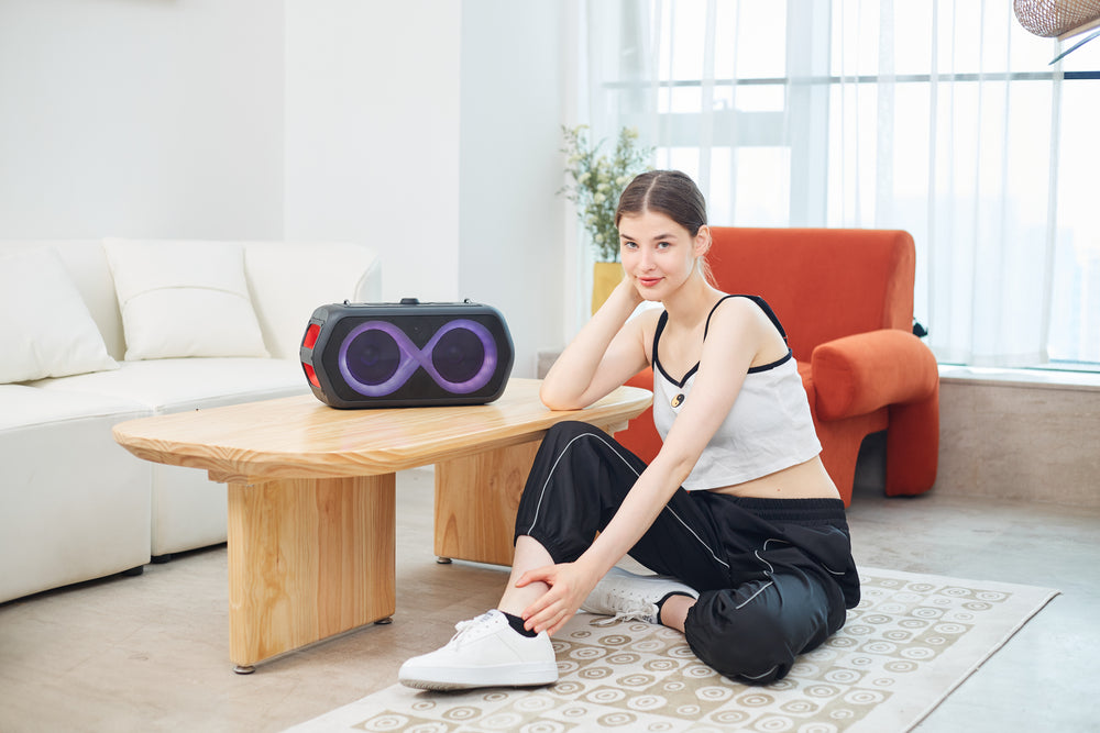 MONSTER PARTY SPEAKER CYCLE AVEC 2 MICROPHONES