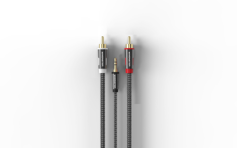 MONSTER ESSENTIALS CABLE AUDIO INTERCO JACK 3,5MM VERS 2RCA MALE 1,5M