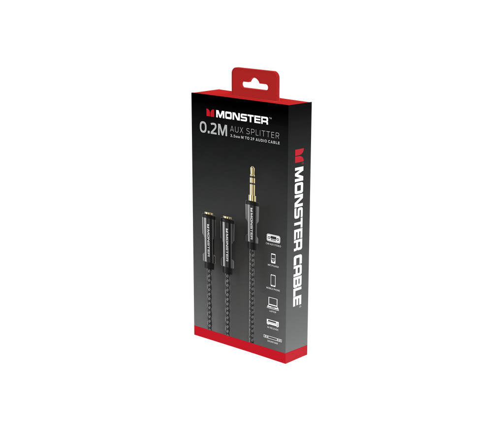 Monster Essentials MONSTER ESSENTIALS MINICABLE REPARTITEUR AUDIO STEREOJACK3,5M 2X3,5F ...