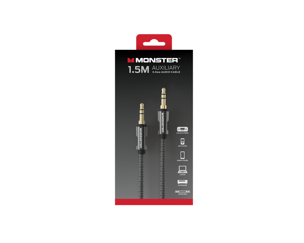 MONSTER ESSENTIALS MINI CABLE AUDIO STEREO JACK 3,5MM 1,50M