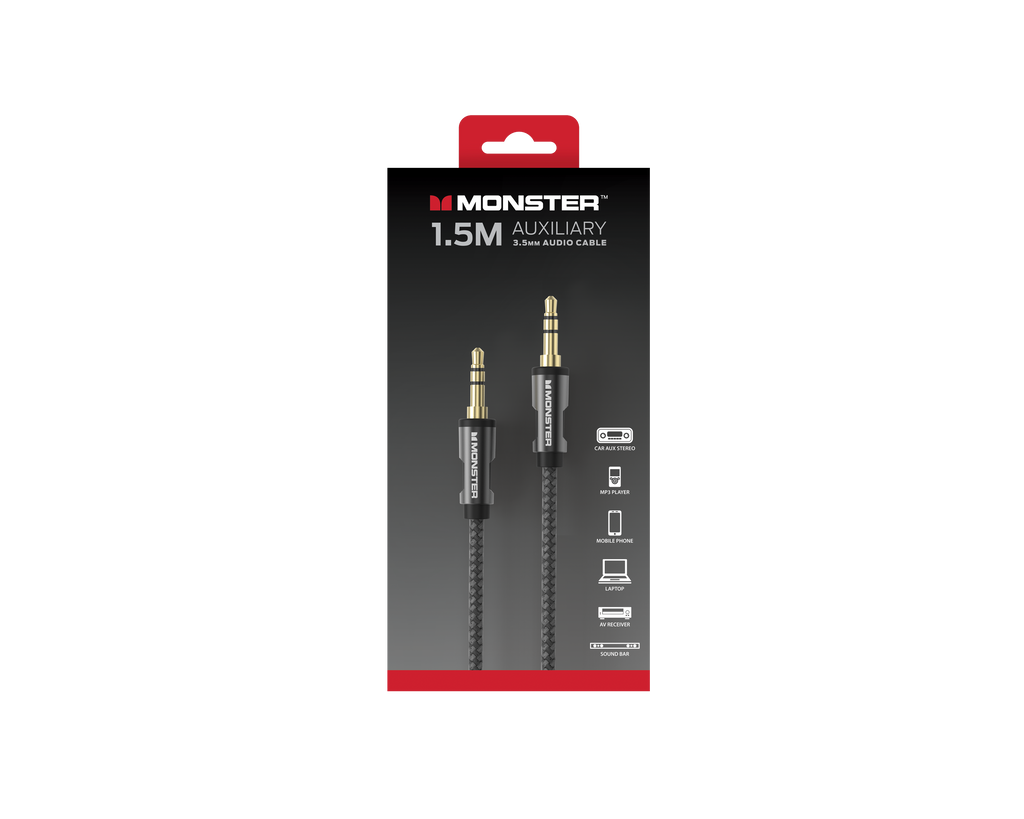 Monster Essentials MONSTER ESSENTIALS MINI CABLE AUDIO STEREO JACK 3,5MM 1,50M – Monster