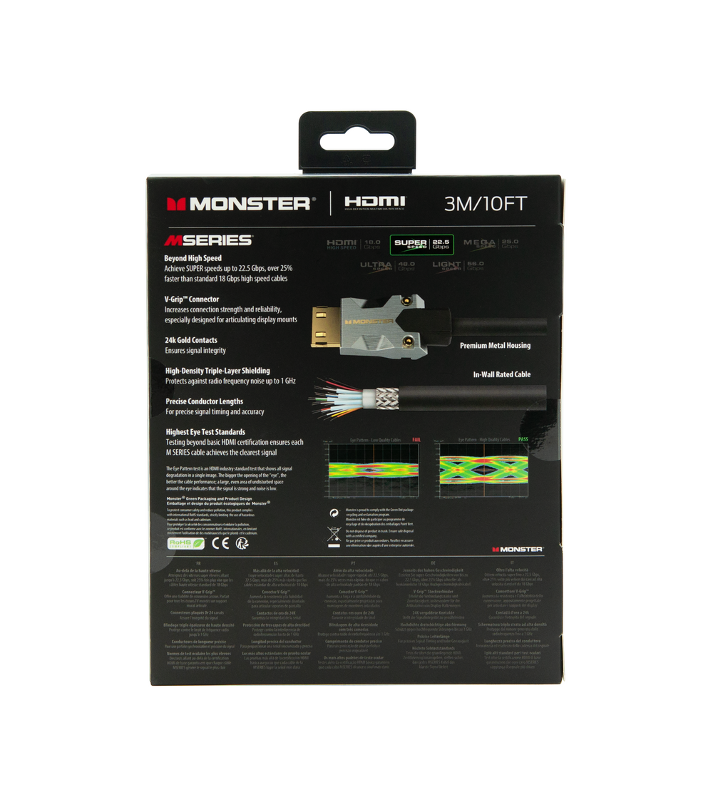 MONSTER CABLE HDMI M1000 UHD 4K HDR 22.5GBPS 3M