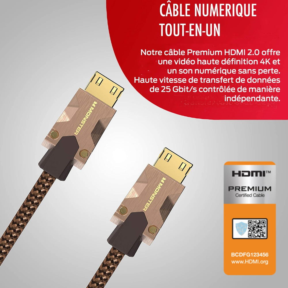 MONSTER CABLE HDMI M2000 UHD 4K HDR10+ 25GBPS 1.5M – Monster