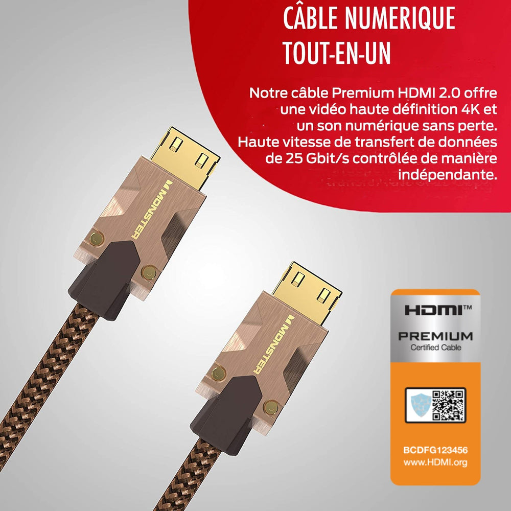 MONSTER CABLE HDMI M2000 UHD 4K HDR10+ 25GBPS 3M