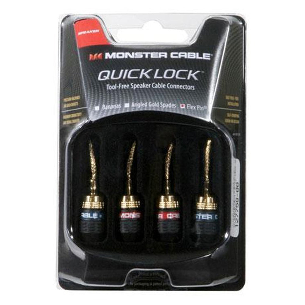 MONSTER QUICKLOCK MKII 4 X FICHES FLEXIBLES OR POUR CABLE ENCEINTE